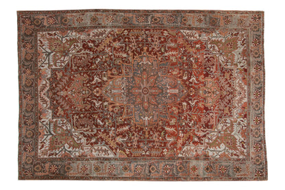 8x11.5 Vintage Distressed Ahar Carpet