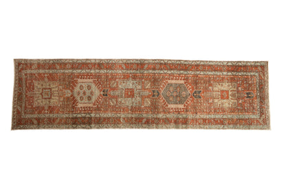 3x10.5 Vintage Distressed Karaja Rug Runner