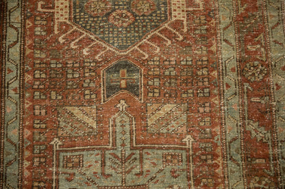 3x10.5 Vintage Distressed Karaja Rug Runner