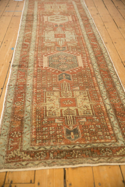 3x10.5 Vintage Distressed Karaja Rug Runner