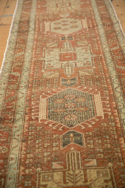 3x10.5 Vintage Distressed Karaja Rug Runner