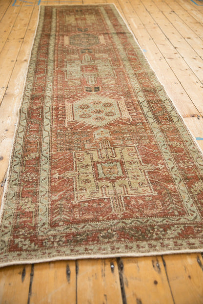 3x10.5 Vintage Distressed Karaja Rug Runner
