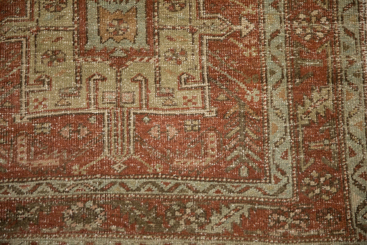 3x10.5 Vintage Distressed Karaja Rug Runner