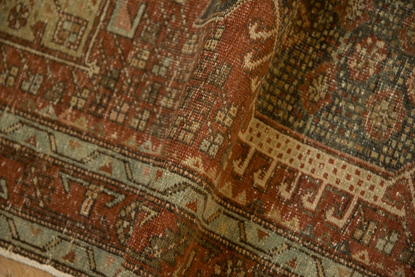 3x10.5 Vintage Distressed Karaja Rug Runner