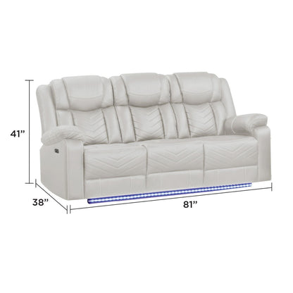 Challenger - LED Power Recliner Sofa