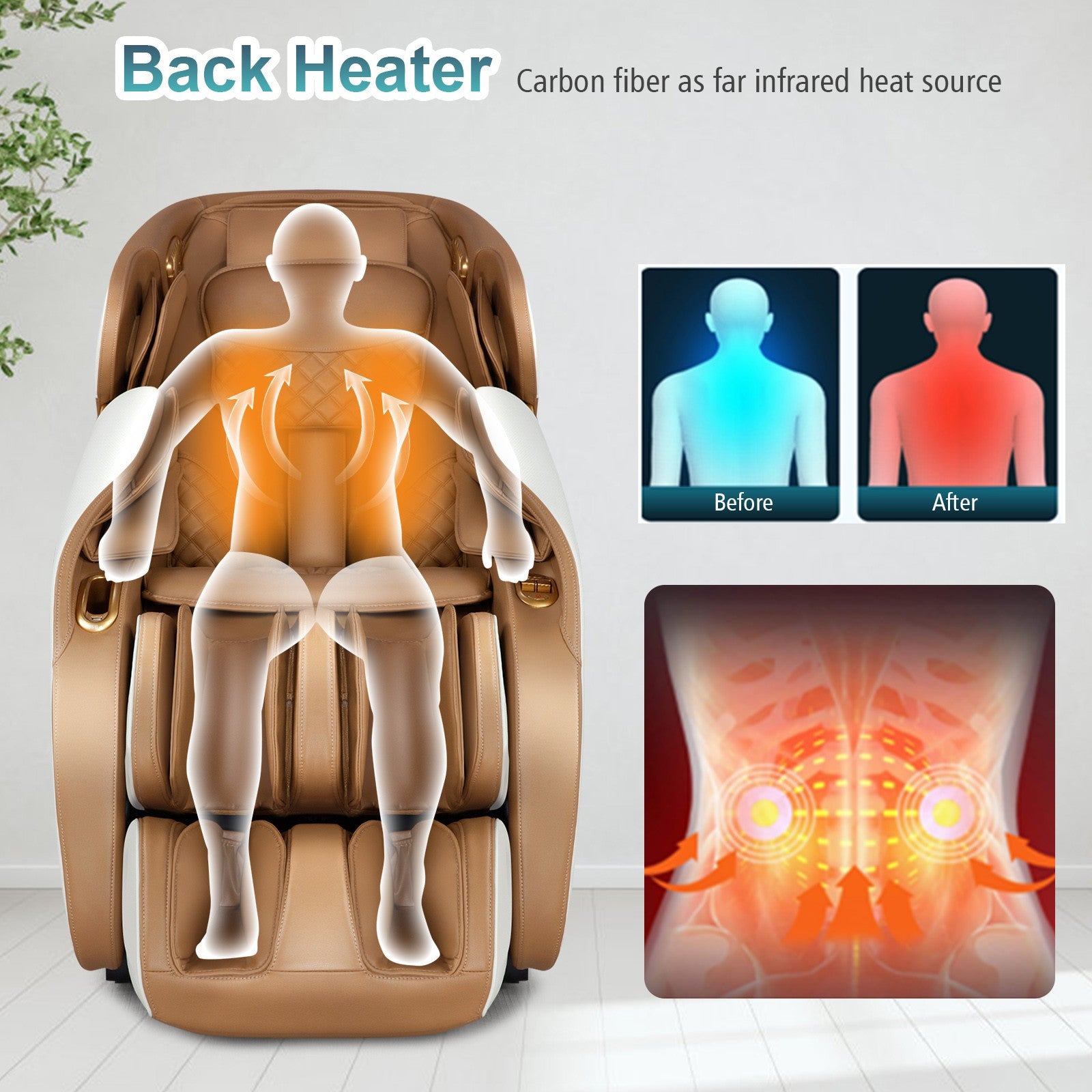 Giantex Full Body Zero Gravity Massage Chair Recliner W/ SL Track Heat