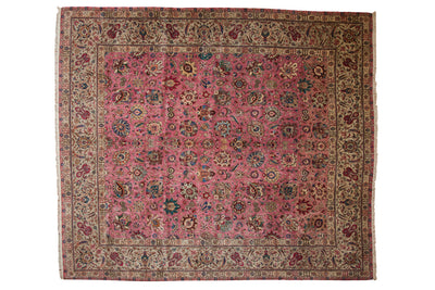 12x13.5 Vintage Tabriz Square Carpet