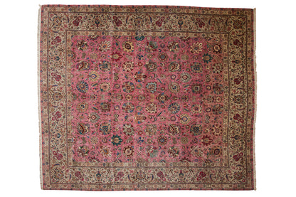 12x13.5 Vintage Tabriz Square Carpet