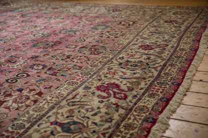 12x13.5 Vintage Tabriz Square Carpet