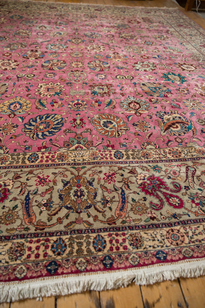 12x13.5 Vintage Tabriz Square Carpet