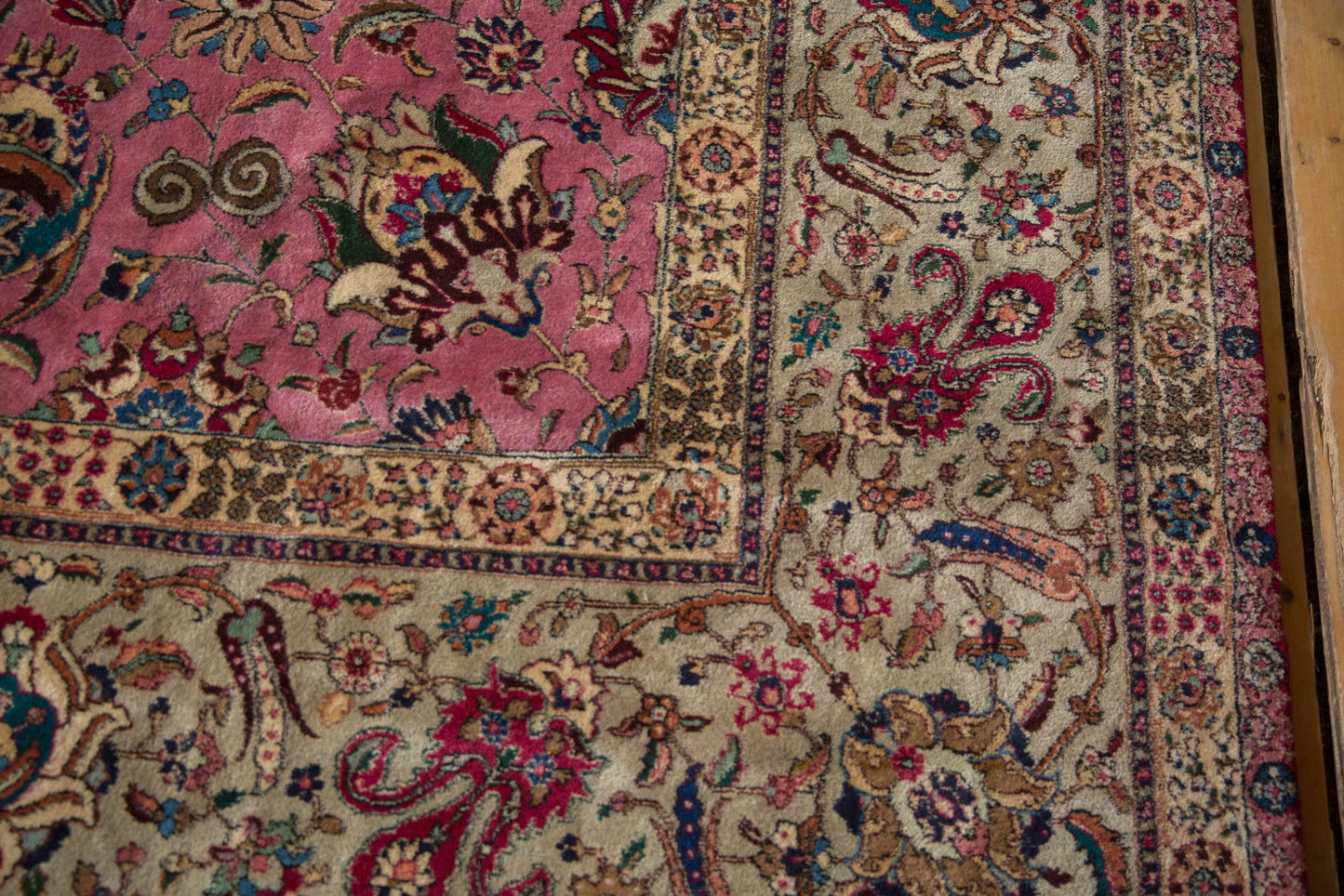 12x13.5 Vintage Tabriz Square Carpet
