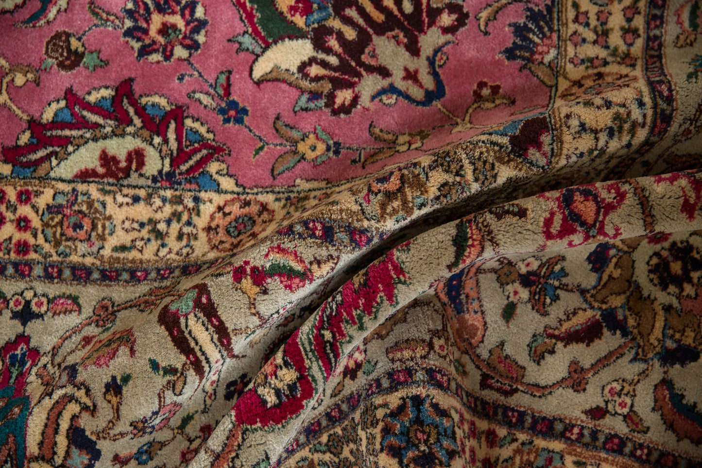 12x13.5 Vintage Tabriz Square Carpet