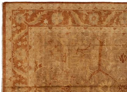 10x13.5 New Gold Wash Indian Oushak Design Carpet
