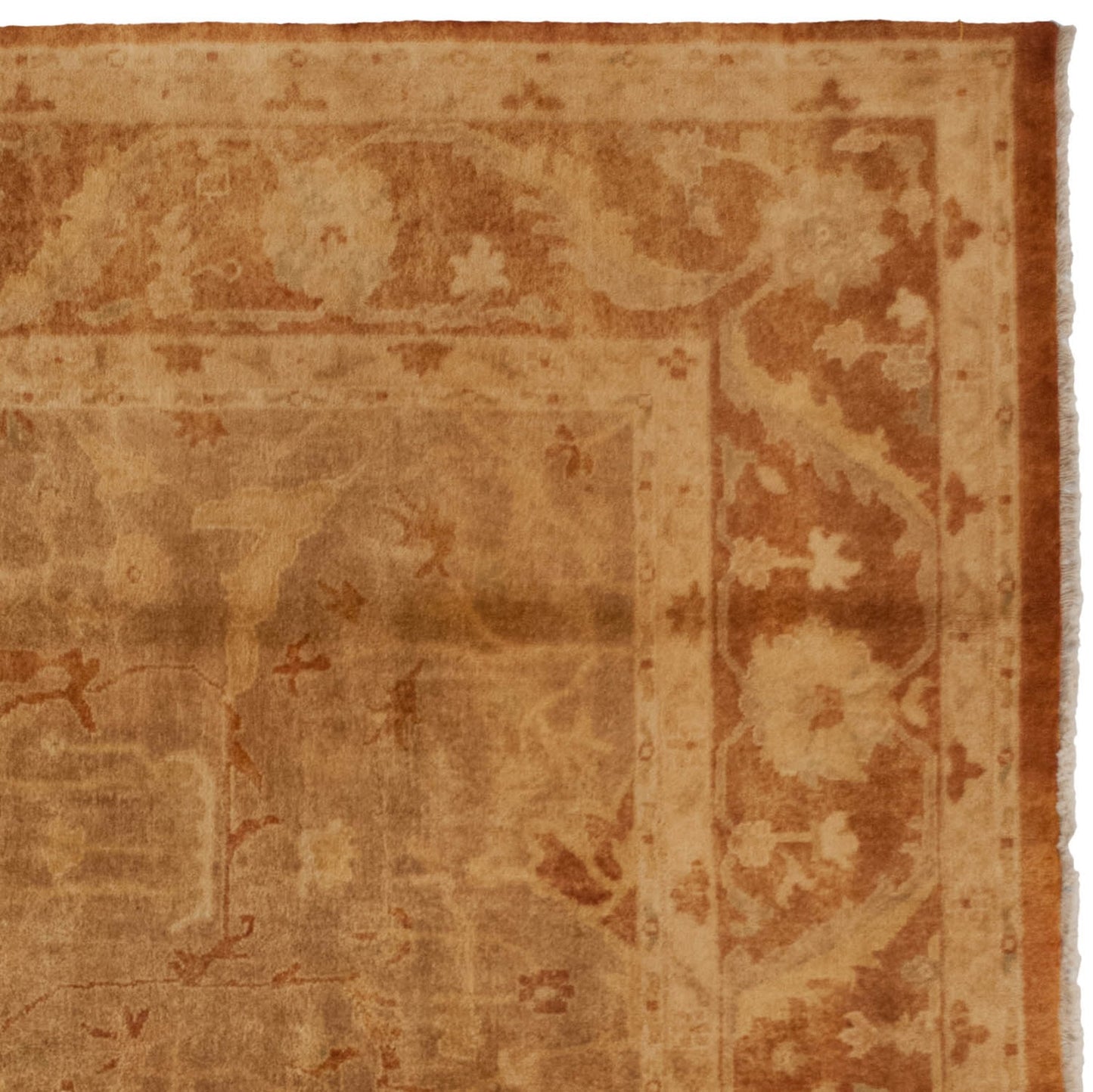 10x13.5 New Gold Wash Indian Oushak Design Carpet