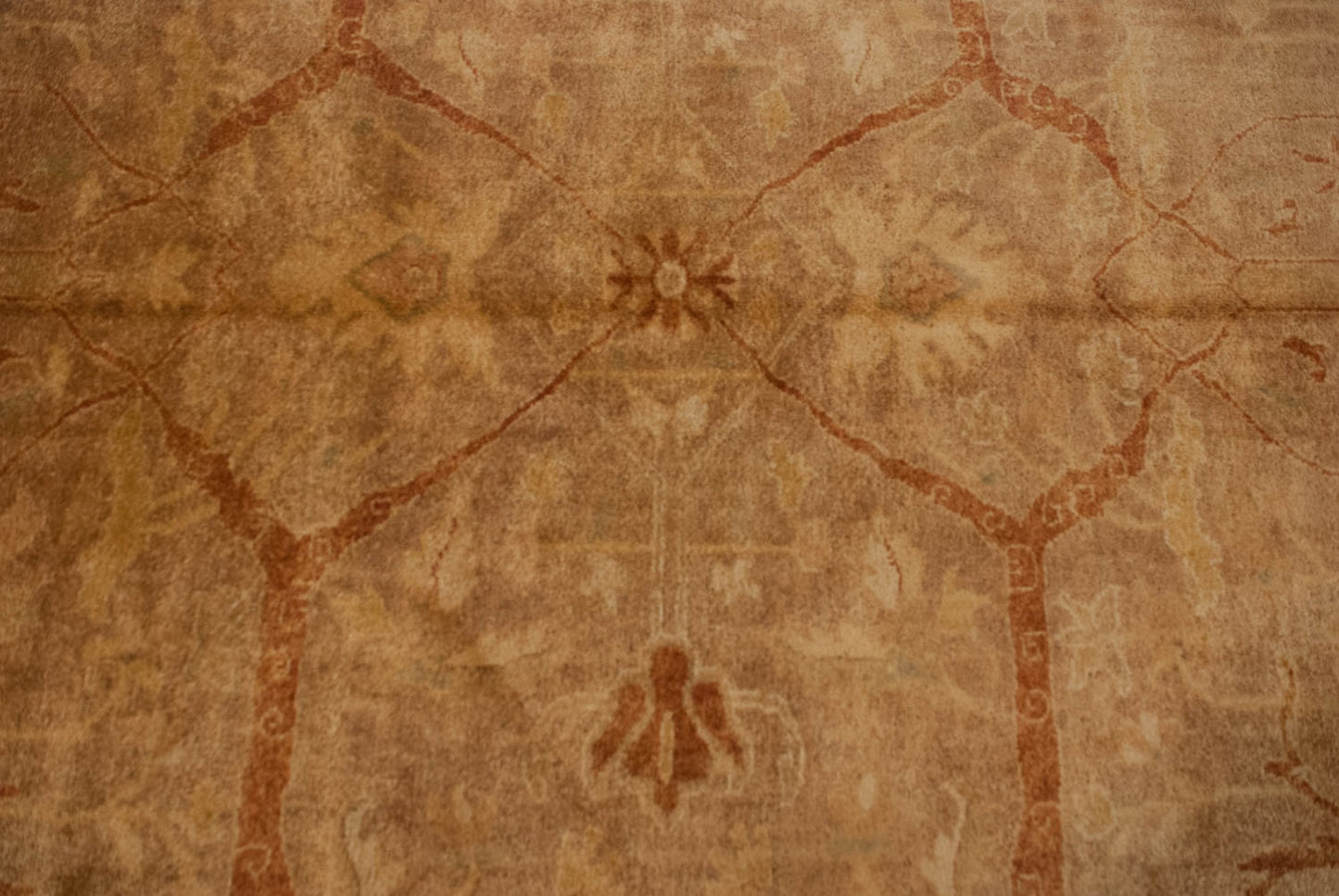 10x13.5 New Gold Wash Indian Oushak Design Carpet