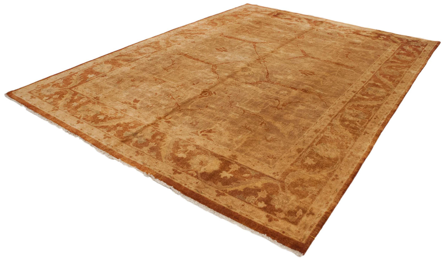 10x13.5 New Gold Wash Indian Oushak Design Carpet