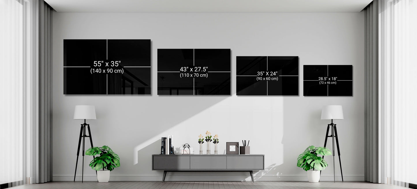 Panoramic Dusk Lake Jetty Glass Wall Art